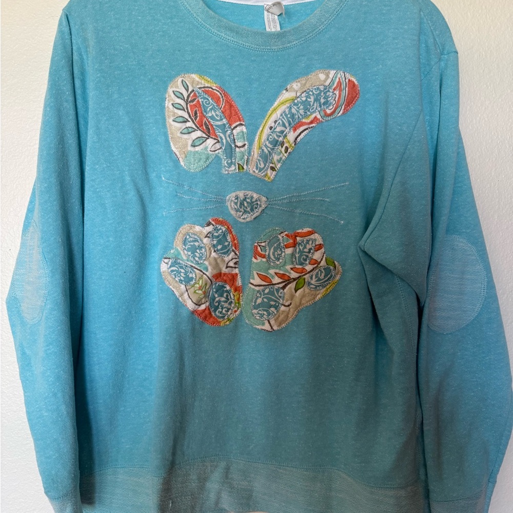 Women's Blue Graphic Sweater